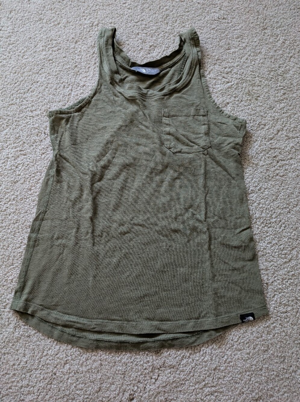 The North Face Olive Tank Top with Chest Pocket